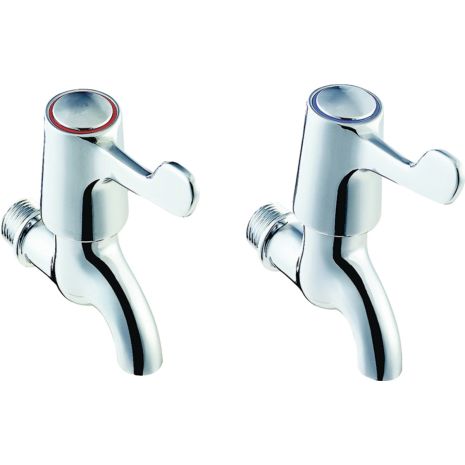 Twyford Pair of Sola 1/2" Lever Bib Taps, SF2301CP