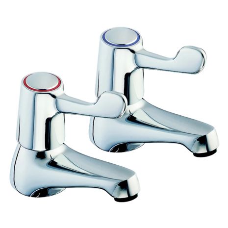 Twyford Sola Lever Action Pillar Taps (HBN 00-10C)