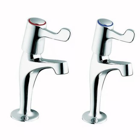 Twyford High Neck Hospital Pillar Taps (HBN 00-10C)