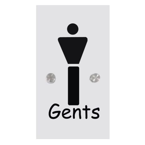 Male Toilet Sign - Clear Acrylic