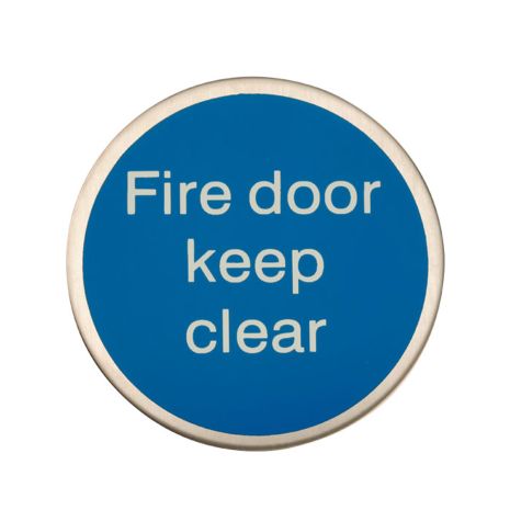 Adhesive Fire Door Keep Clear Sign