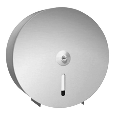 ASI Round Single 13.5" Jumbo Toilet Tissue Roll Dispenser Brushed Stainless Steel