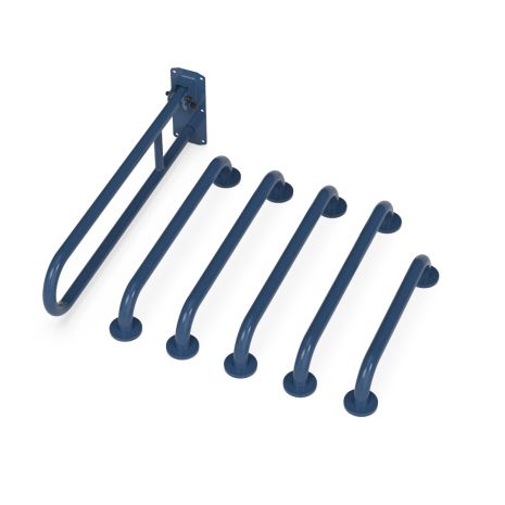 Fitzroy Of London Grab Rail Only Doc M Toilet Pack with Concealed Fixings - Dark Blue | Commercial Washrooms