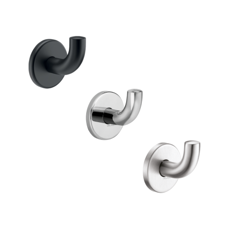 Delabie Single Coat Hook (Polished, Brushed, Black)