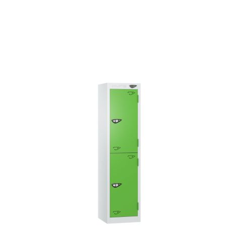 Low Height Green Two Door Children's Metal Locker