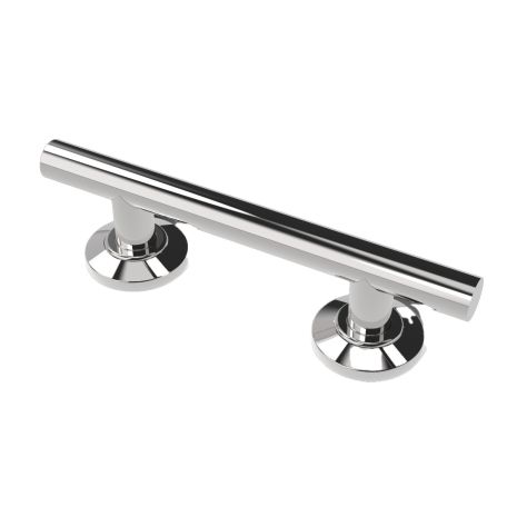 Fitzroy Of London Contemporary Straight Stainless Steel Grab Rail with Concealed Nylon Flange, 355mm