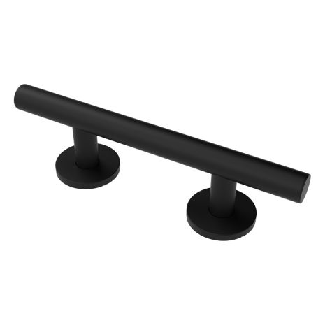 355mm Matt Black Fitzroy Of London Luxury Grab Rail, Straight, Stainless Steel, Concealed Fixings