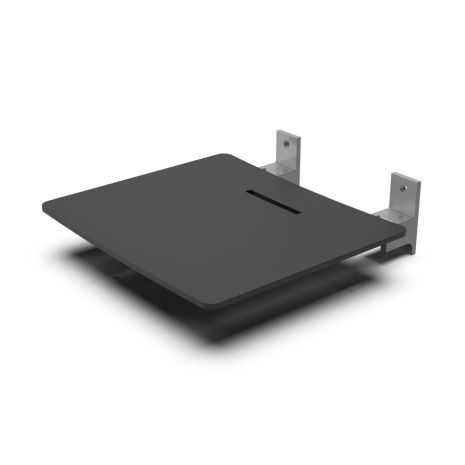 Fitzroy Of London Contemporary Slimline Wall-Mounted Shower Seat - Black