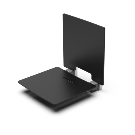 Contemporary Slimline Wall Mounted Shower Seat With Back Rest