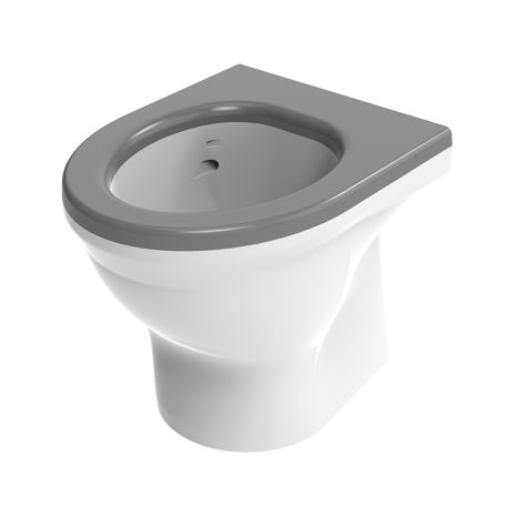 Dudley Resan Standard Height Back to Wall Toilet V3 with Grey Seat