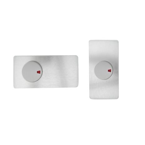 Replacement Toilet Cubicle Lock and Cover Plate - Horizontal or Vertical 