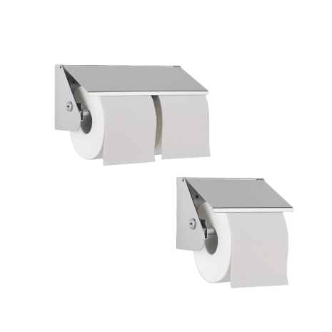 Prestige Double or Single Anti-Theft Toilet Roll Holder With Cover (Various Finishes)