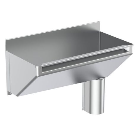 Armitage Shanks Firth Scrub Up Trough, Stainless Steel, 80cm, Right Hand Outlet, Strainer Waste, Trap Cover, and Hangers. SKU: S1285MY