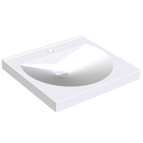 KWC DVS Miranit Ronda Washbasins - Single Station with Tap Holes