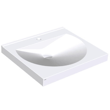 KWC DVS Miranit Ronda Washbasins - Single Station with Tap Holes