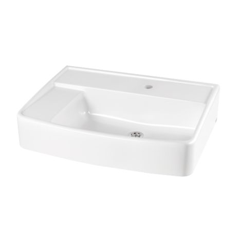KWC DVS Single User Miranit Wash Trough Sink with Tap Ledge