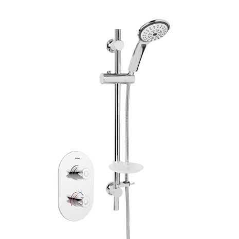 Bristan Artisan Recessed Thermostatic Dual Control Shower Valve and Head 