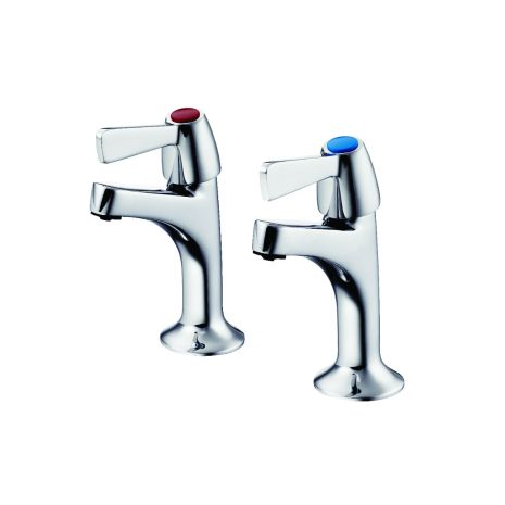 Armitage Shanks Alterna 21 Quarter Turn High Neck Lever Taps 1/2" Chrome Plated, pair | Commercial Washrooms