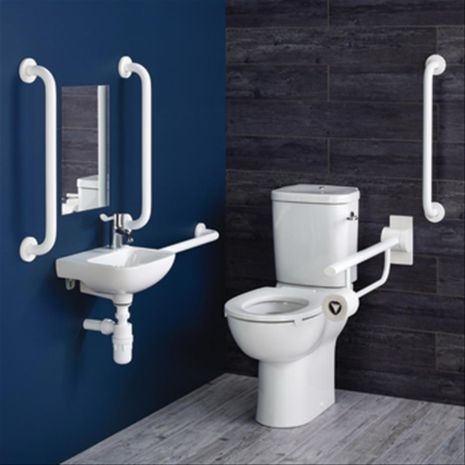 Armitage Shanks | Contour 21+ Doc M Close Coupled Left-Handed rails | Commercial Washrooms