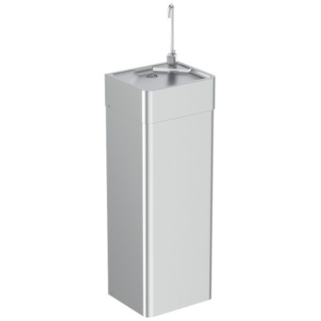 Armitage Shanks Purita Fountain, 23 x 30cm with 90cm Pedestal, Stainless Steel | Commercial Washrooms