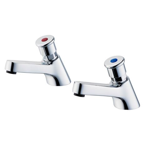 Armitage Shanks Sandringham 21 1/2" Self Closing Pillar Taps | Commercial Washrooms