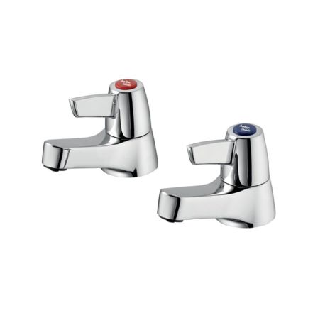 Armitage Shanks Sandringham 21 Pair of Chrome Basin Pillar Taps | Commercial Washrooms