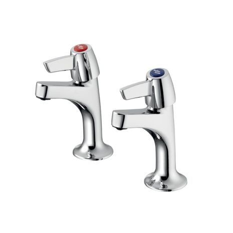 Armitage Shanks Sandringham 21 High Neck Sink Pillar Taps with Lever Handles | Commercial Washrooms