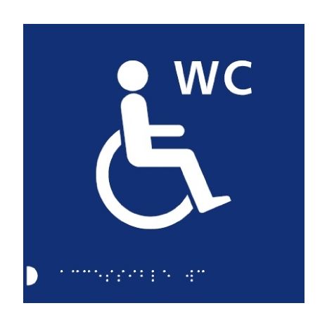 Disabled Braille Toilet Sign - Plastic 