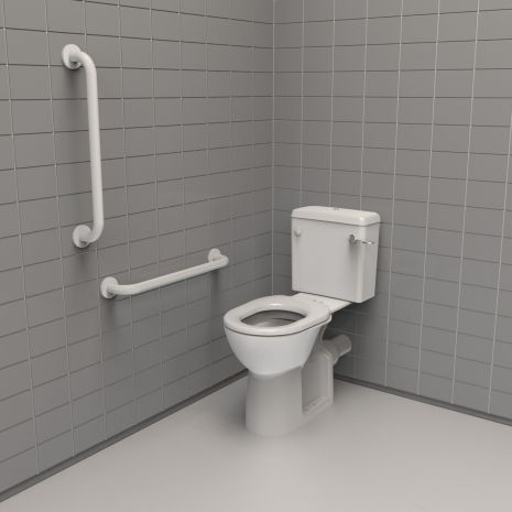 Fitzroy Of London Rimless Close Coupled Ambulant Doc M Toilet Pack - White