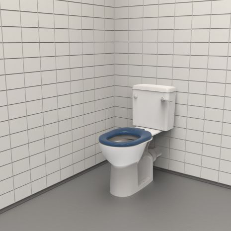 Fitzroy of London (formerly known as NYMAS Group) Close Coupled Doc M Toilet with Blue Seat