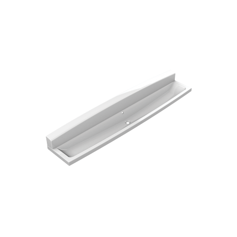 KWC DVS 4 Users Miranit Wash Trough with Splash Back (SOLX2400SB)