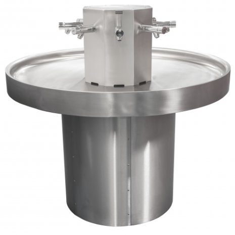 KWC DVS Eight Person Stainless Steel Circular Washtrough 