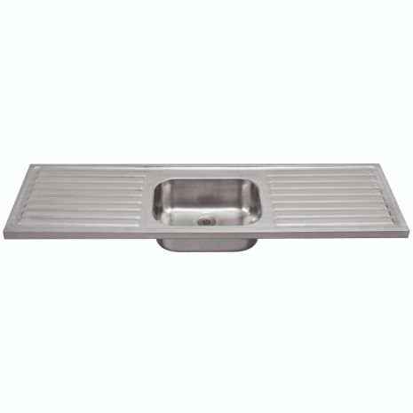 KWC DVS Stainless Steel Sink with Central Bowl and Double Drainer
