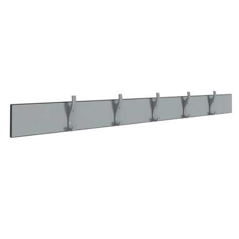 Grey Coat Hooks and Rail Board