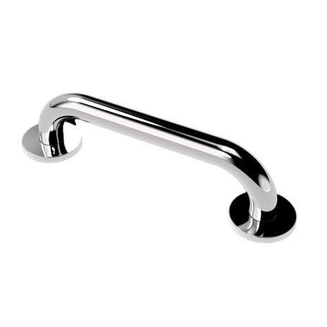Fitzroy Of London Stainless Steel 32mm Diameter Grab Rail with Concealed Fixings - 300mm, Polished Stainless Steel | Commercial Washrooms