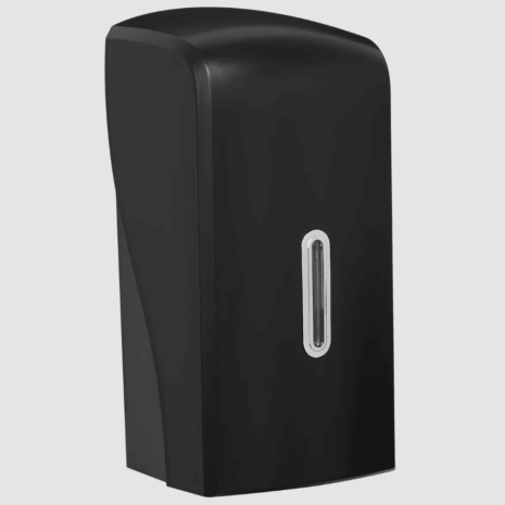 HALO Black Multiflat Toilet Tissue Dispenser (Silver Viewing Window)