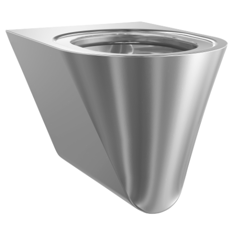 KWC DVS Campus Wall Hung Stainless Steel Toilet Pan