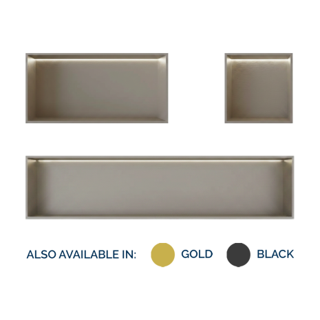 Horizontal Recessed Shower Shelf with LED