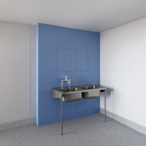 Healthcare Hospital Double Sink IPS Duct Module 