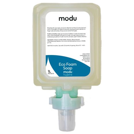 MODU 6 x 1L Eco Foam Soap Cartridges for Soap Dispensers | Commercial Washrooms
