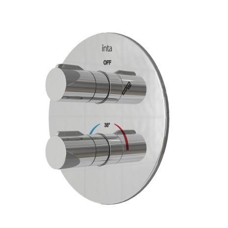 Inta Enzo Concealed Dual Outlet Thermostatic Shower with Overhead Arm, Soaker and Rinse Handset