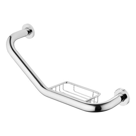 Ideal Standard IOM grab rail & soap basket (chrome plated)