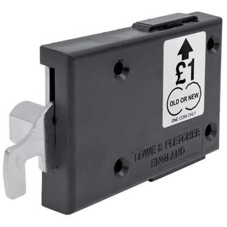 Lowe and Fletcher Dry Area Dual Pound Coin Latch Locker Lock 