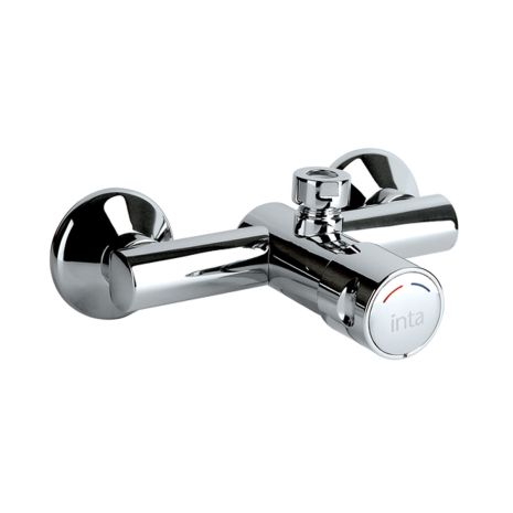 Inta Push Button Shower Control with Temperature Adjustment - Exposed Kit | Commercial Washrooms