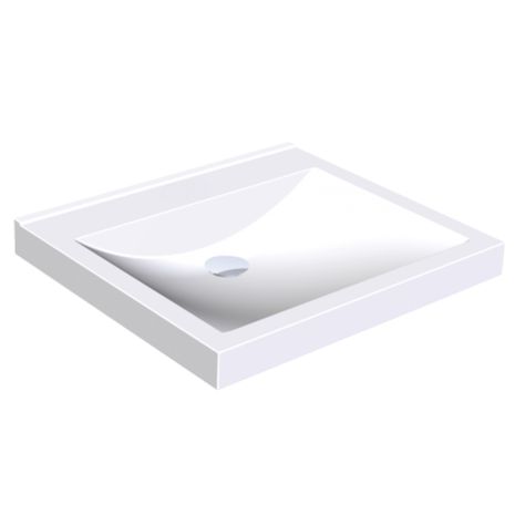 KWC DVS Miranit Quadro Washbasins - Single Station without Tap Holes