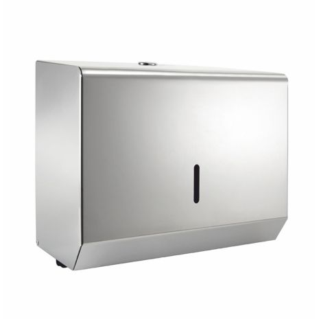 C-Fold/Multi-Fold Small Polished Stainless Steel Hand Towel Dispenser