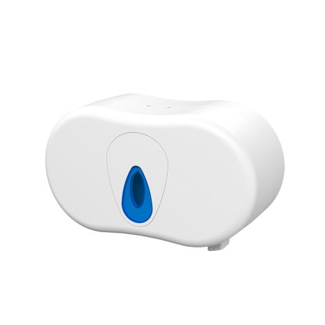 Modular Twin Micro 6" Jumbo Toilet Roll Plastic White Dispenser | Commercial Washrooms
