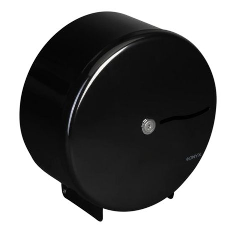 Black Onyx Metal Mini Jumbo Toilet Roll Dispenser, Mini Jumbo Roll holder | Commercial Washrooms