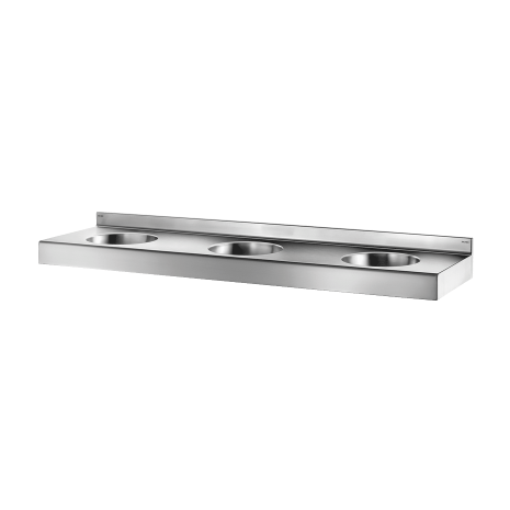 Delabie TRIPLO 1800mm Wall Mounted Stainless Steel Wash Trough 