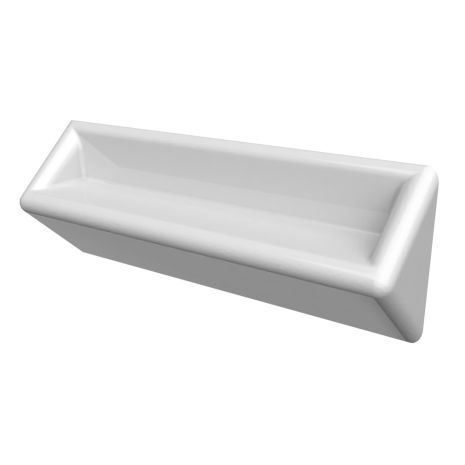 Dudley Resan Anti-Ligature Shelf, 520x 195mm, Polished Gloss Effect | Commercial Washrooms